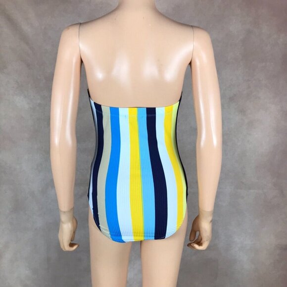 Strapless U-Ring Summer Striped Bodysuit NWT SMALL - Picture 3 of 10